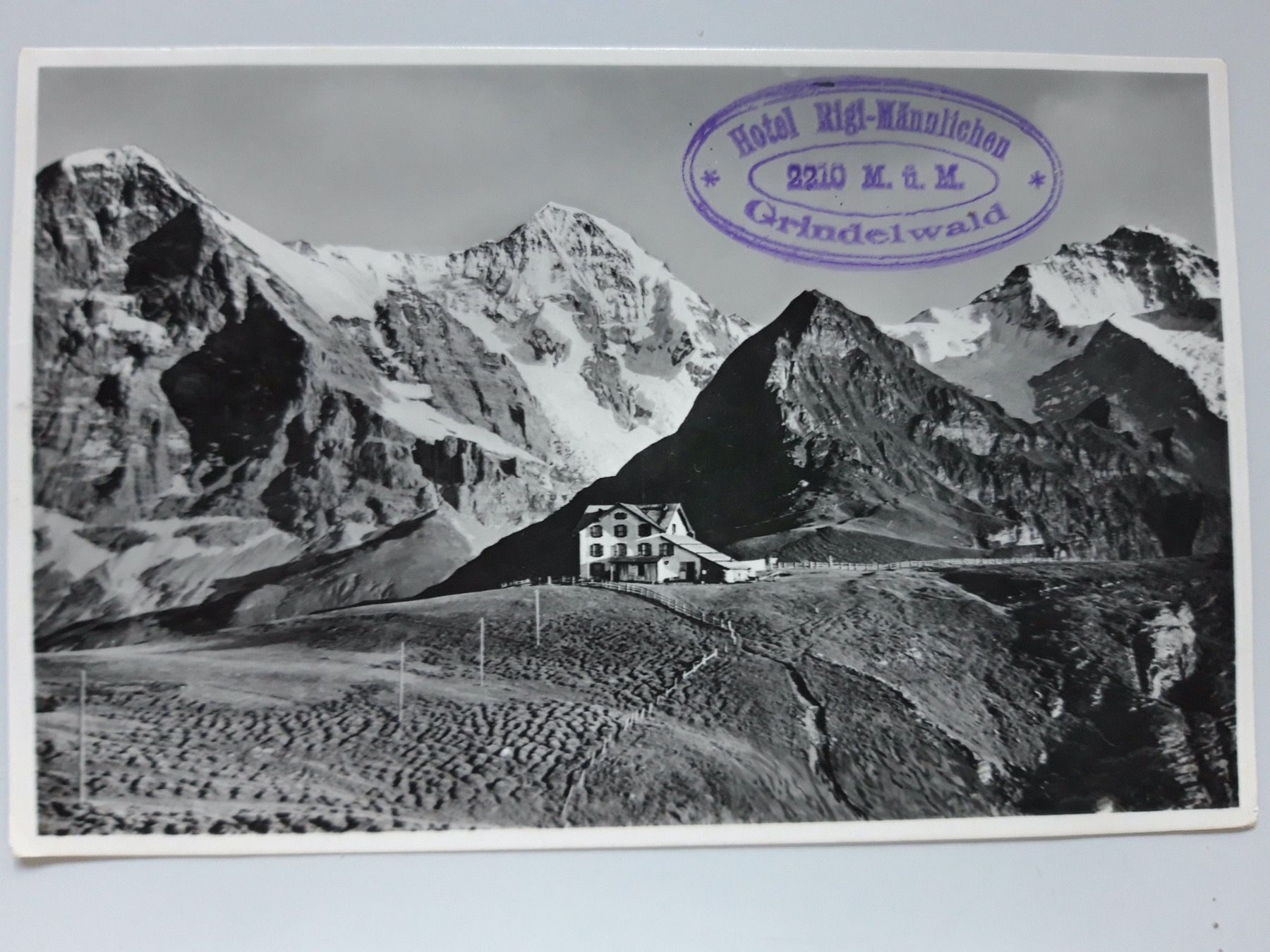 Cartes postales: Hotel Männlichen. Eiger, Mönch, Jungfrau, Rigi – D'occasion à Sargans par nicsam1815