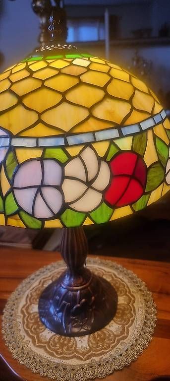 Lampade: Jugendstil Tiffany Lampe – Nuovo e nell'imballaggio originale da Kaufdorf venduto da Nati-Nati 2