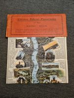 Antikes Falt-Panorama Rhein Reiseführer Main - Köln 1930er