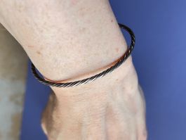 Silber Armreif KORDEL Vintage, gedreht