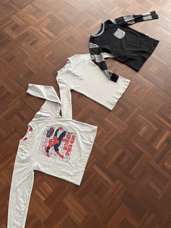3 Jungen Langarmshirts Gr. 122/128