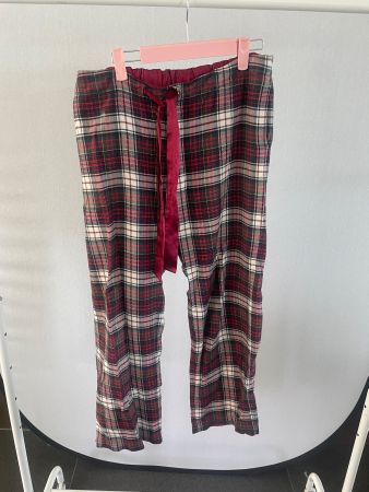 Warme Blue Lemon Flanell Hose, Karomuster, Grösse M