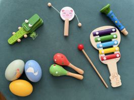 Kinderinstrumente Holz - music set