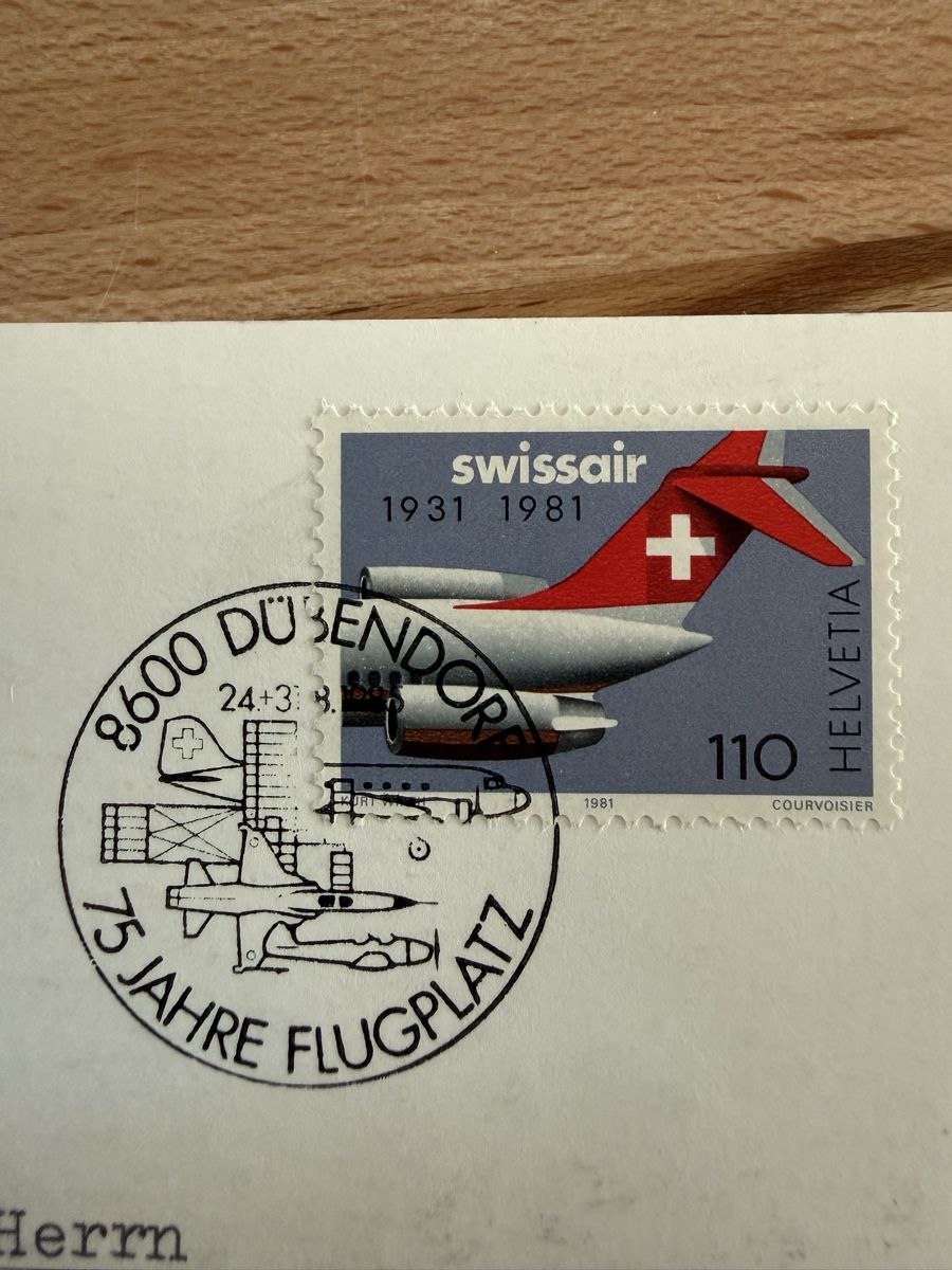 Tutti i francobolli: Maximumkarte Flugplatz Dübendorf – Usato da Grenchen venduto da Bastet007 2