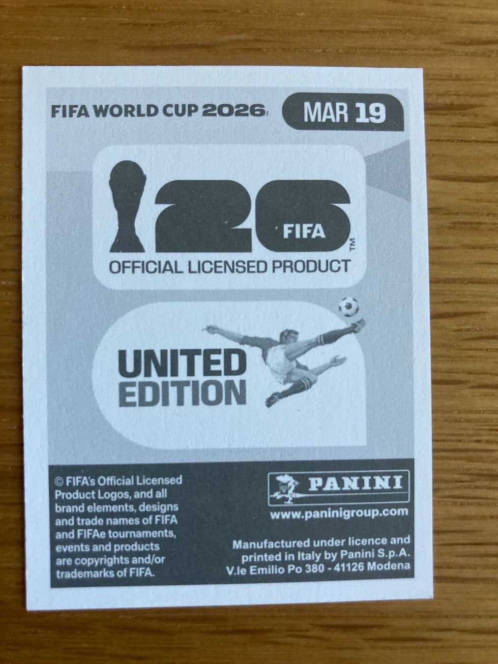 Panini Carte collezionabili: WM Sticker MAR 19 – Nuovo (secondo la descrizione) da Winterthur venduto da Whitefish 1