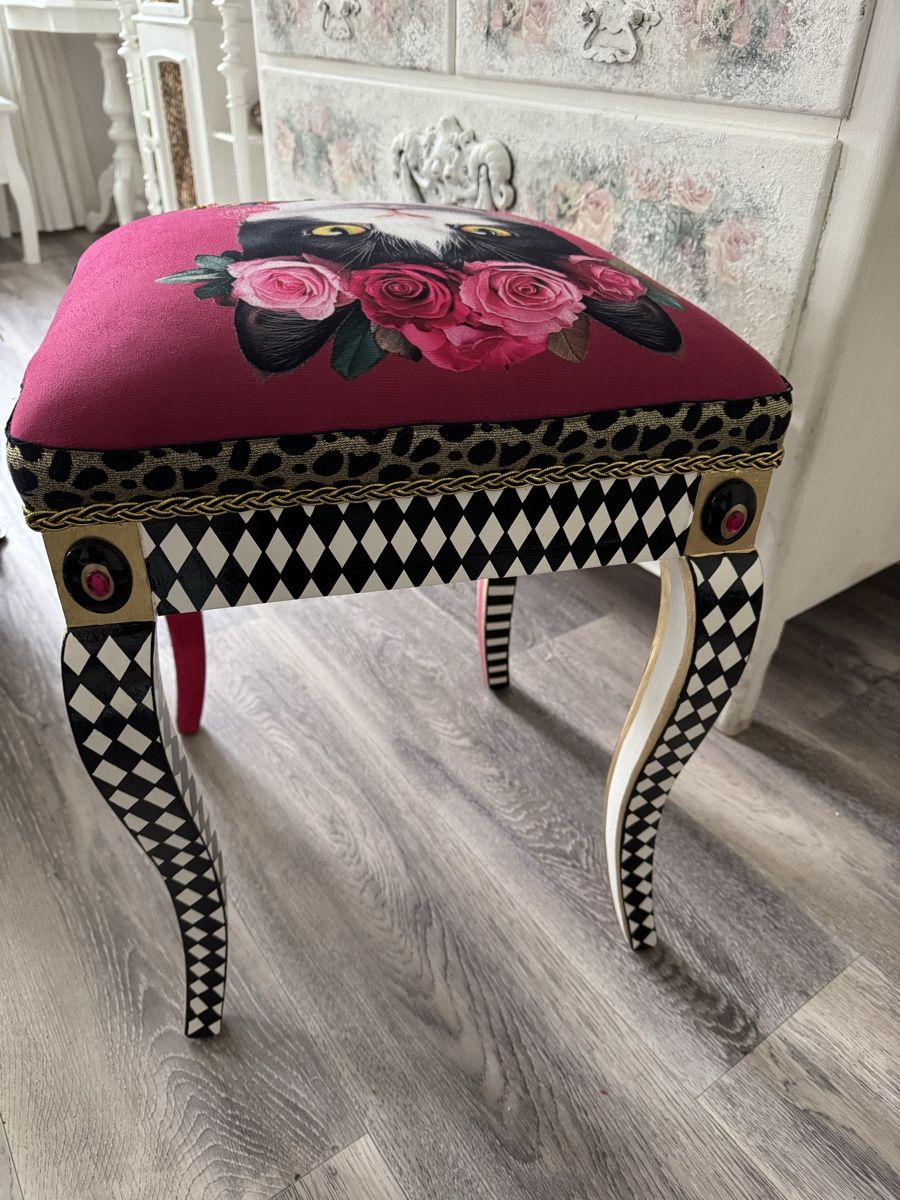 Hocker: Einzigartiger Unikat Hocker/Stuhl – Gebraucht aus Niederurnen von Chanel40 6