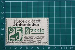 currency  emergency mone germany holtminden 25 pfennig 1922
