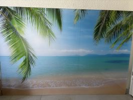 🌴 Sehr grosses Glasbild - Urlaubsfeeling!