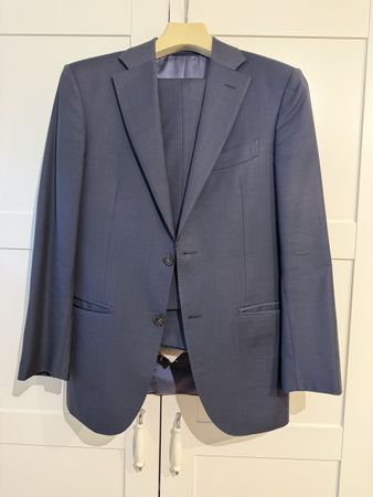 Anzug Suitsupply Wolle Super 110s blau Grösse 46 