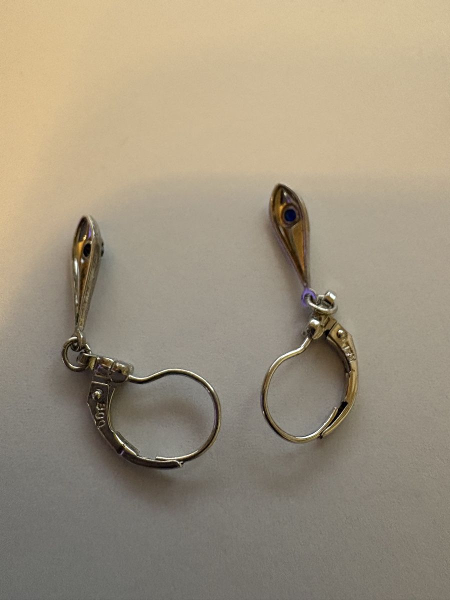 Ohrringe & -stecker: 800 Silber Ohrringe mit blaue Stein  – Gebraucht aus Murten von Tzaugg 3