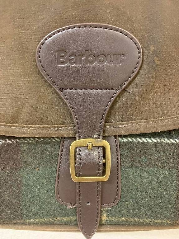 Vintage Barbour Umhängetasche Tartan Waxed Cotton Braun (D'occasion) à ...