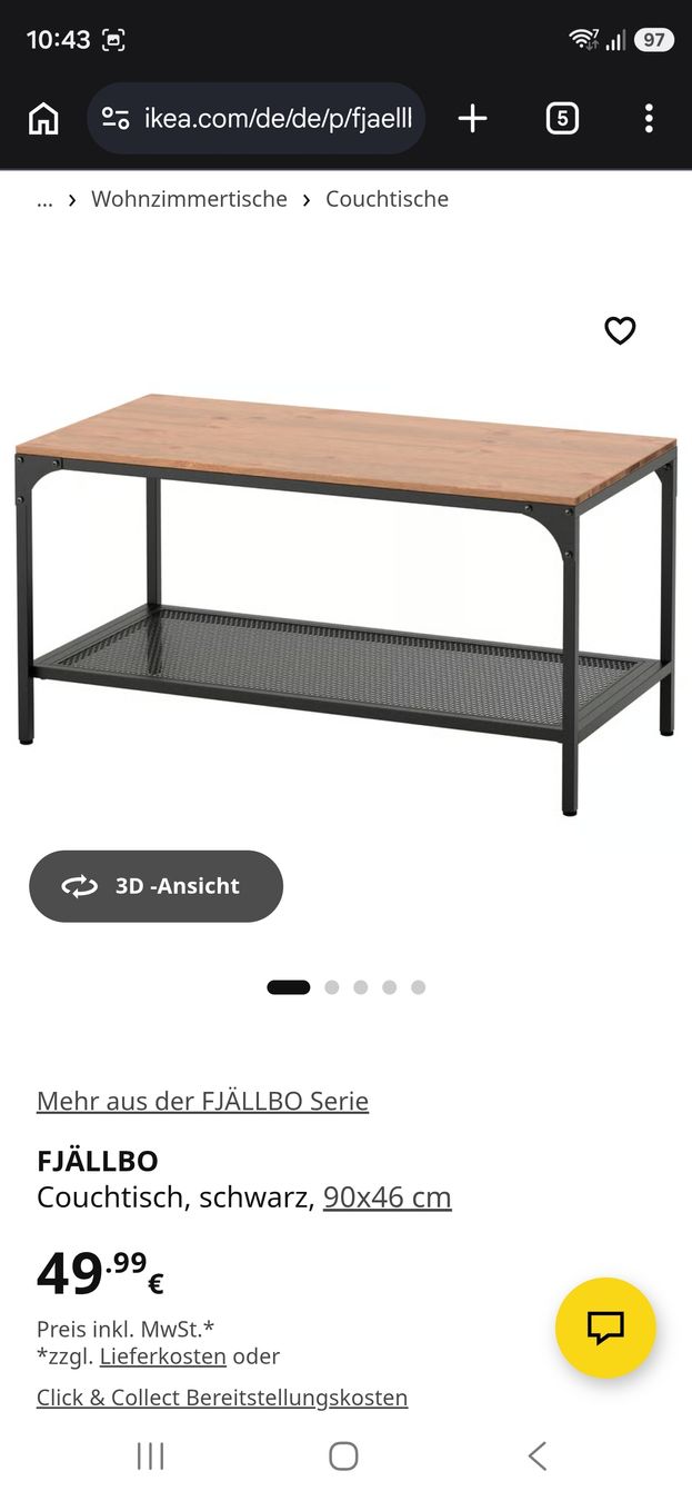 Ikea Tische: Coffee Table - Black, 99x46cm – Gebraucht aus Au ZH von and_6h5m 6