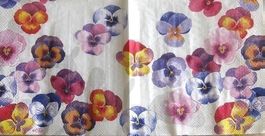 Serviette pansies 25x25 (b236) 2Stk.