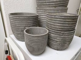 6 Pflanzenübertöpfe Übertöpfe Betonoptik