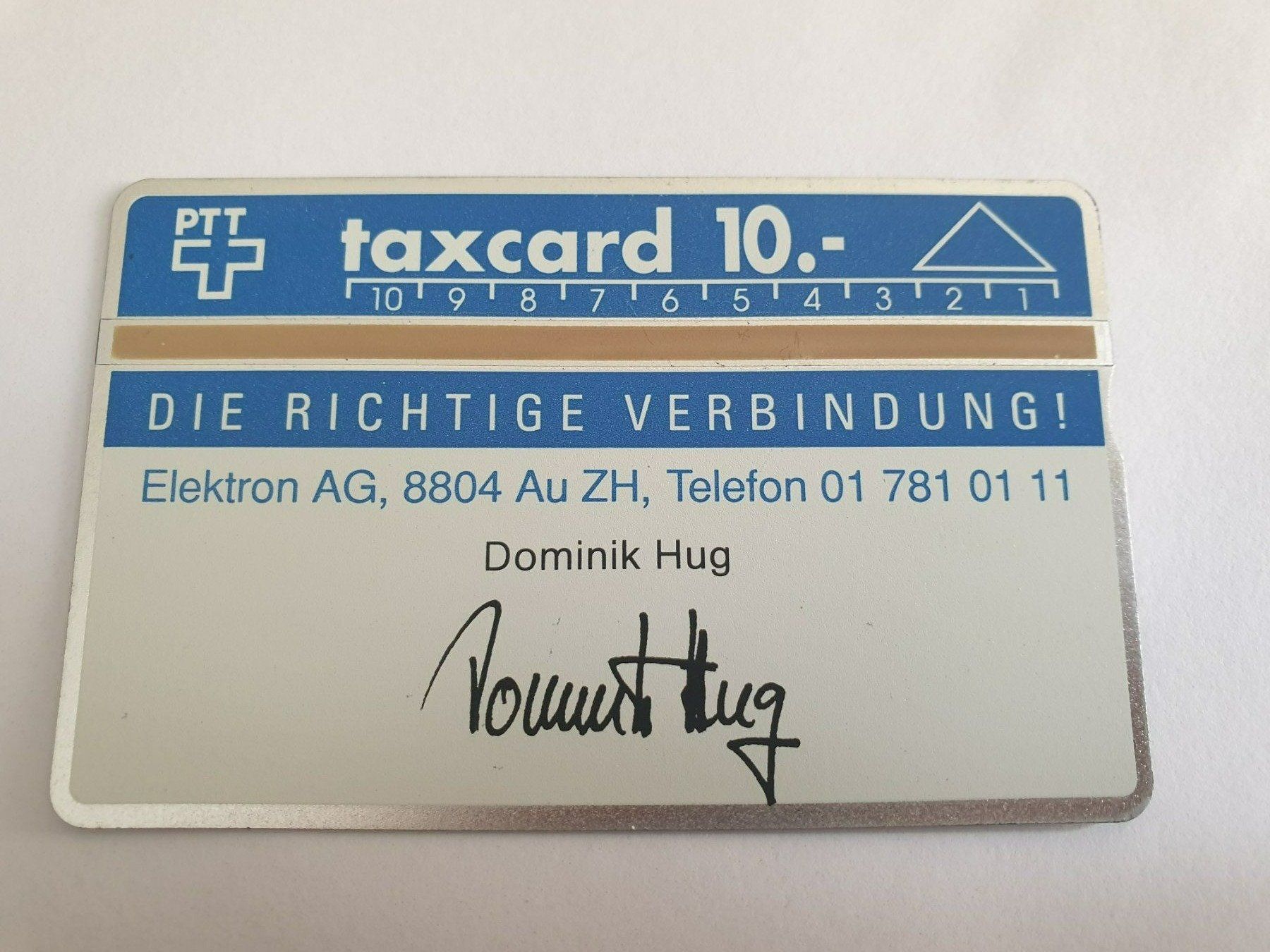 Schede telefoniche: Elektron AG Dominik Hug ungebr. – Nuovo (secondo la descrizione) da Rain venduto da chesz