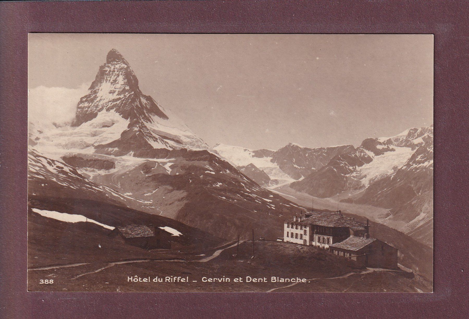 Cartoline postali: Hôtel du RIFFEL - Cervin – Usato da Pully venduto da nicecards