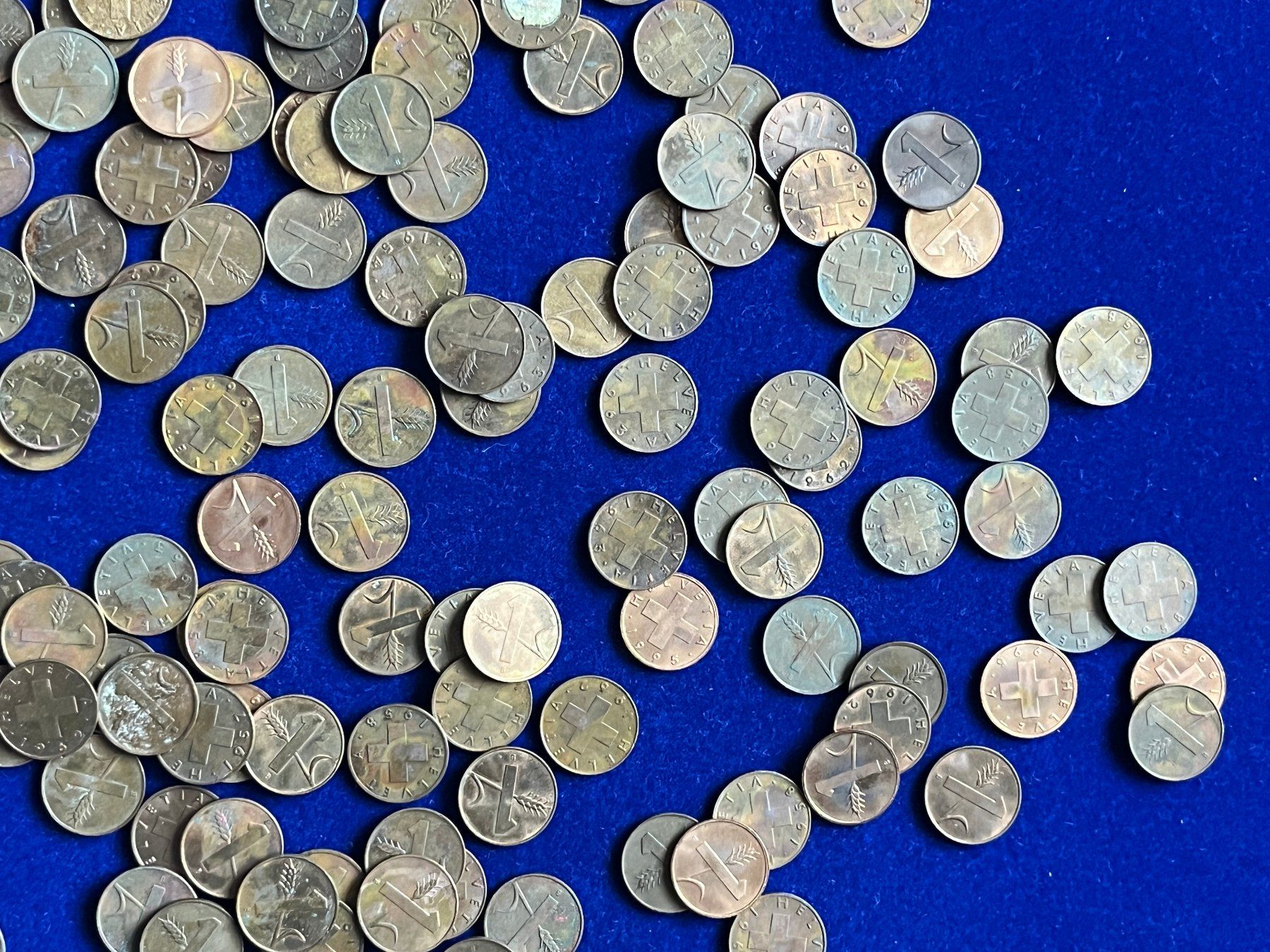 Alle Münzen: Lot 1 Rappen – Gebraucht aus Unterkulm von esco 2