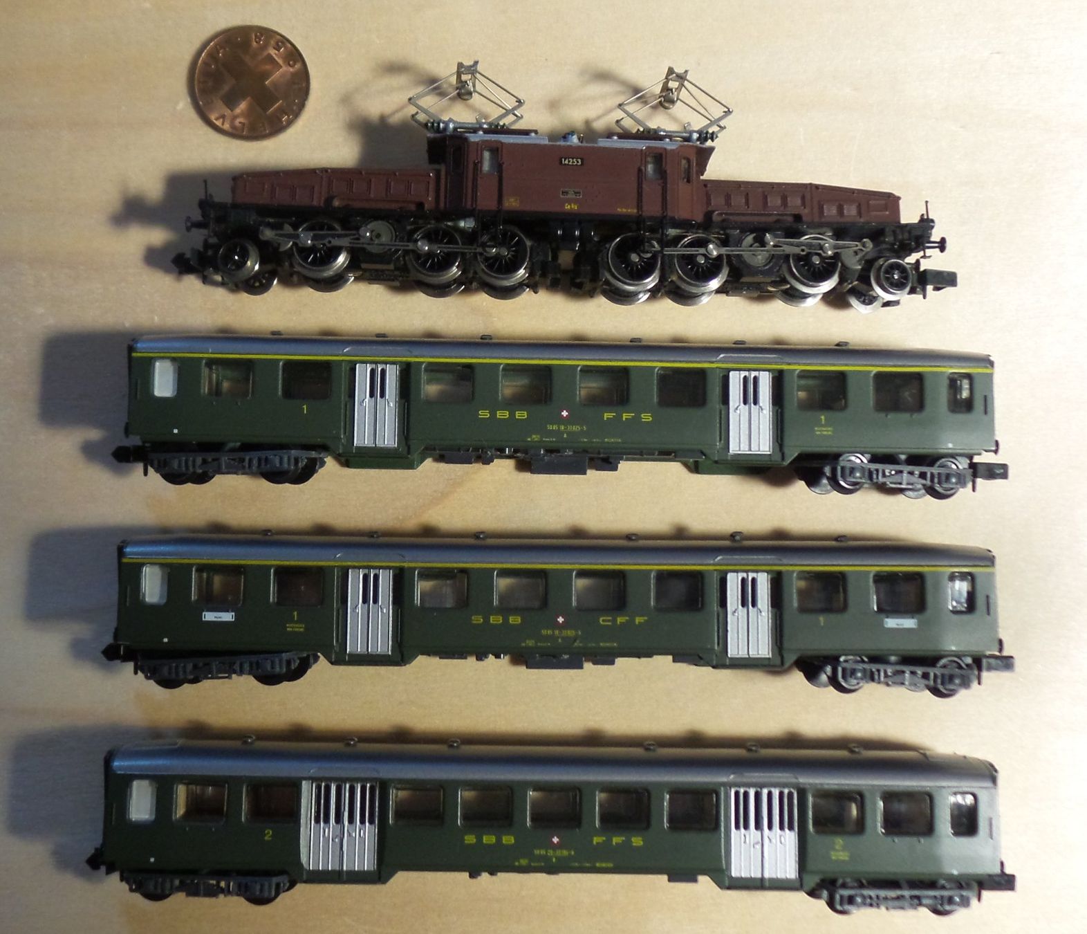 Arnold Modellini di ferrovie: Arnold N Crocodile + 3 wagons – Usato da Bulle venduto da Rockandtoys
