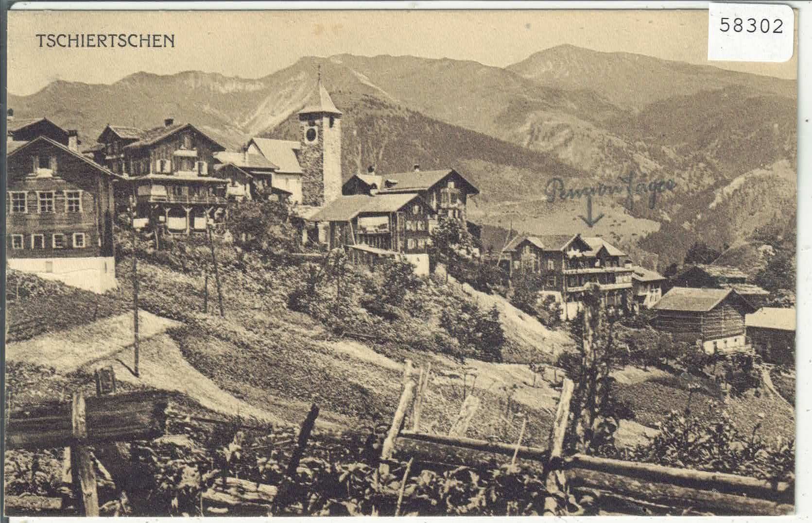 Cartoline postali: Tschiertschen - Generalansicht – Usato da Ettingen venduto da Kartenplanet