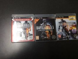 3 Stk Playstation 3 Spiele Battlefield