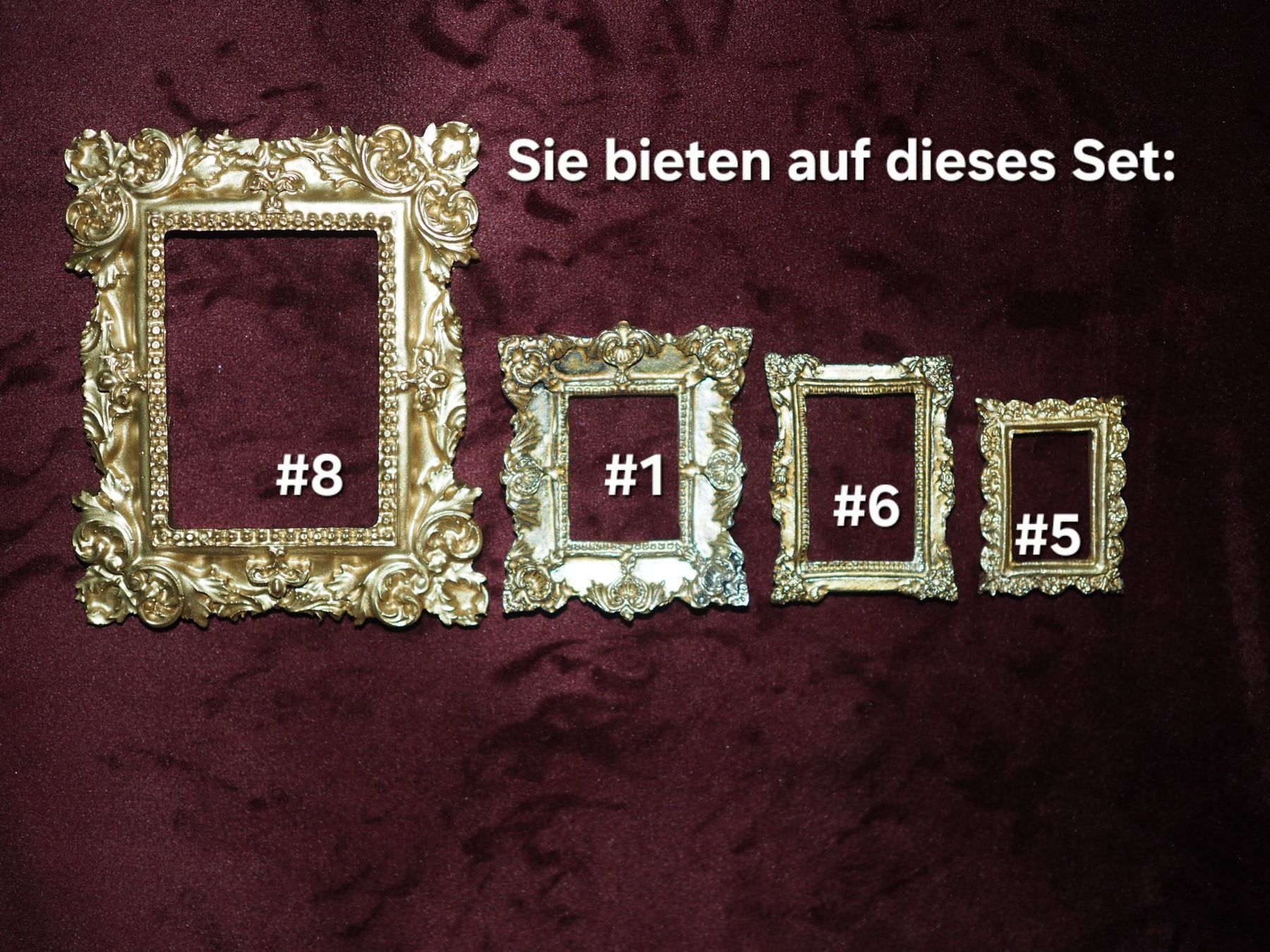 Tutte le decorazioni: Mini Bilderrahmen im Barockstil | Set aus 4 Stk. | handmade – Nuovo e nell'imballaggio originale da Luzern venduto da MweziMystique 2