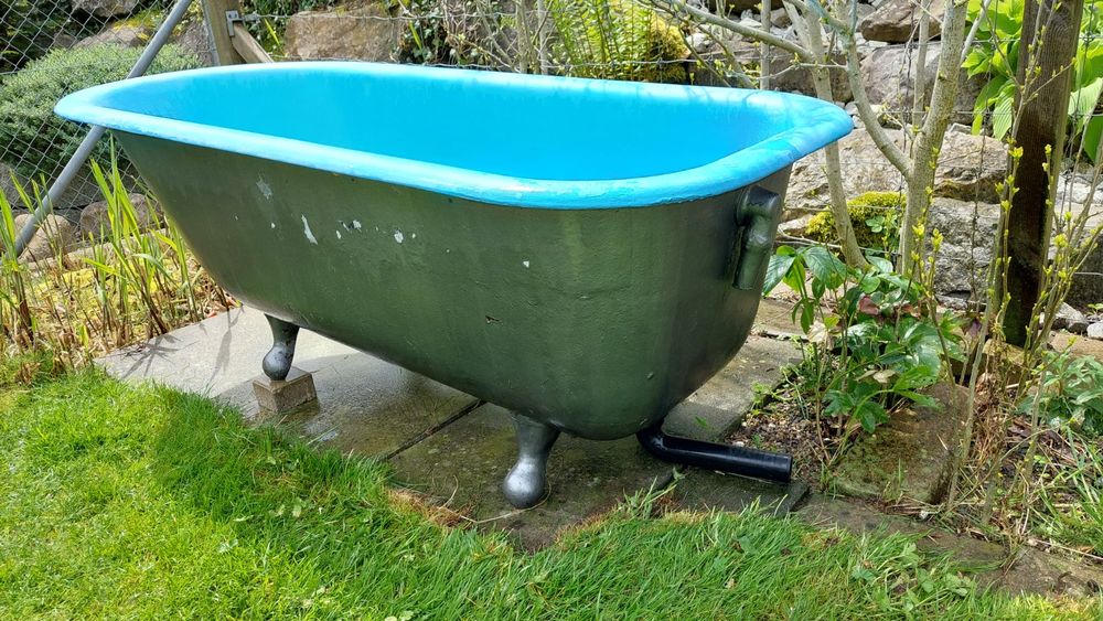 Badewanne mit Füssen, Gusseisen, freistehend für Garten Kaufen auf