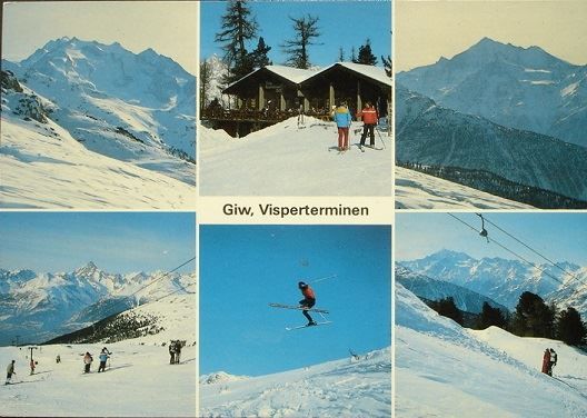 Cartoline postali: Visperterminen Skilift Giw – Usato da Jona venduto da philajona