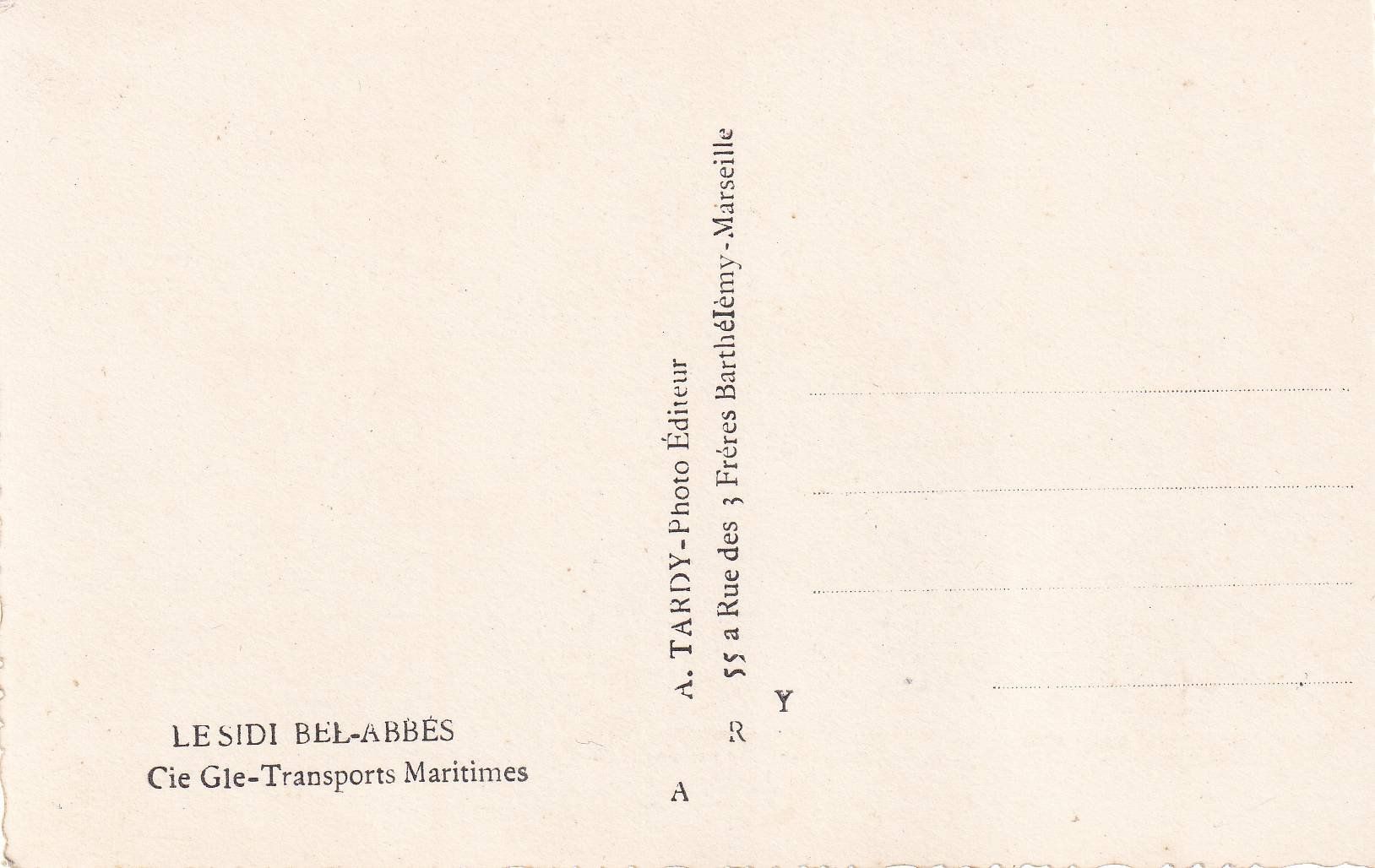 Cartes postales: Passagier-Schiff "Sidi Bel-Abbés" /bm – D'occasion à Hombrechtikon par Rudolf07 1