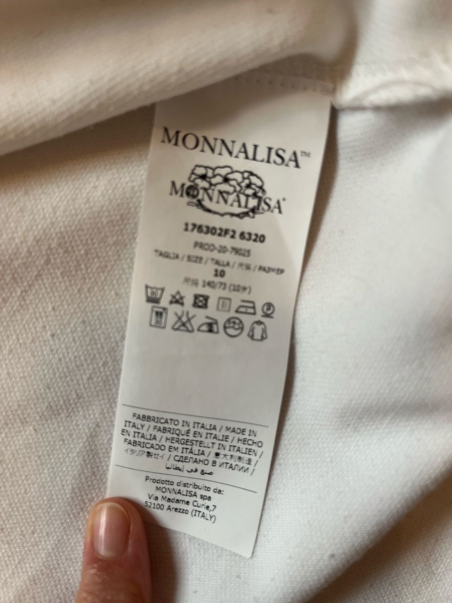 Monnalisa Camicette, T-shirt & Top: 140cm Monnalisa white top, size 10J – Nuovo (secondo la descrizione) da Zürich venduto da Alex.Zurich 4