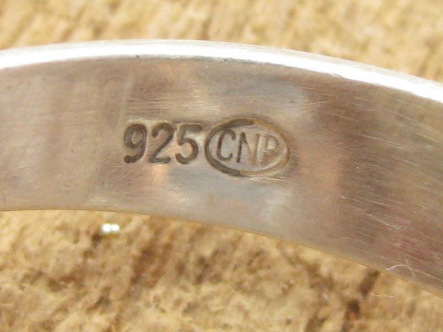 Anelli: Vintage Ring Silber 925 + MP Bernstein weiss / Gr. 54 – Usato da Ermatingen venduto da Decovin 7