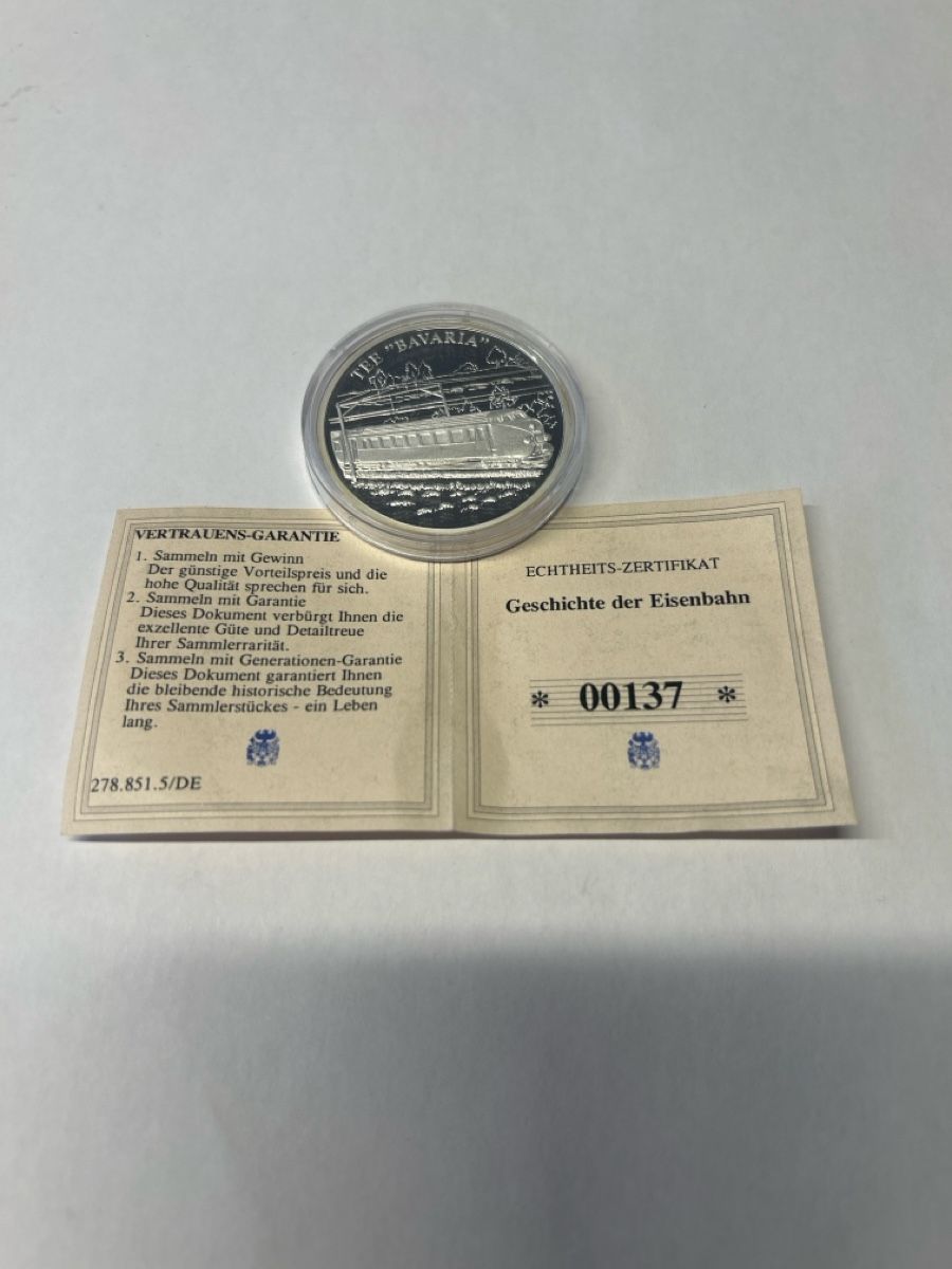 Médailles: Münze TEE Bavaria versilbert 32g Durchmesser 40mm – Neuf (Voir description) à Kreuzlingen par guenstigergehtsnicht