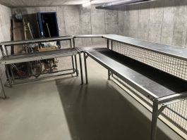 Bar Theke modular Stahl Gerüstbau schwarz gebraucht