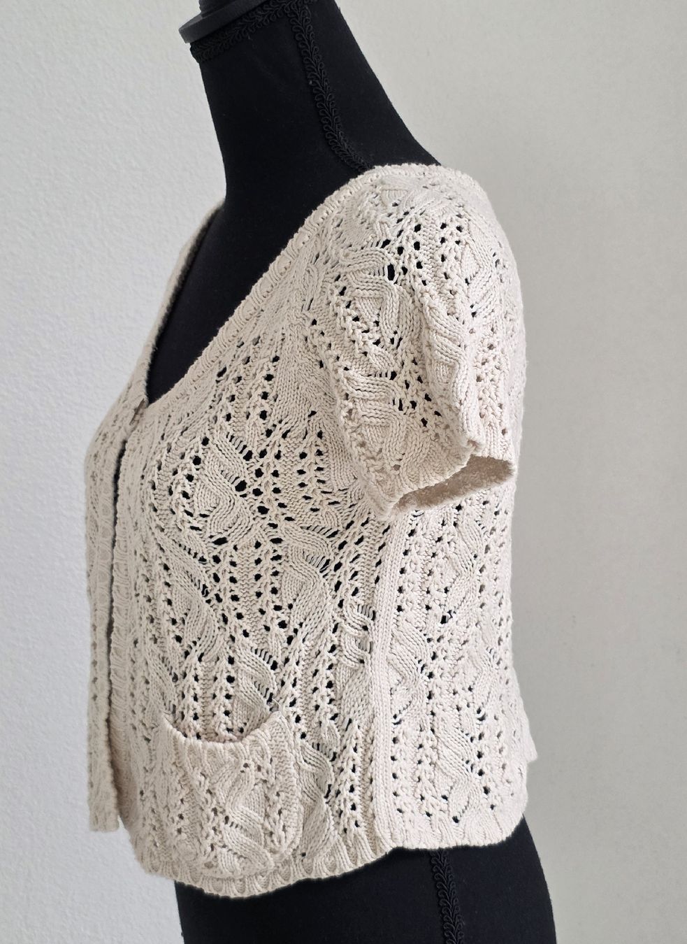 Bolero: Strickjacke kurzarm beige Grösse M – Nuovo (secondo la descrizione) da Rheinsulz venduto da Gilea 2