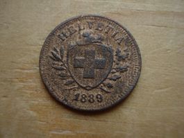 (W5) 1 Rappen 1889