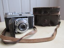 Fotokamera: Kodak Retina 1a mit Lederetui / Vintage