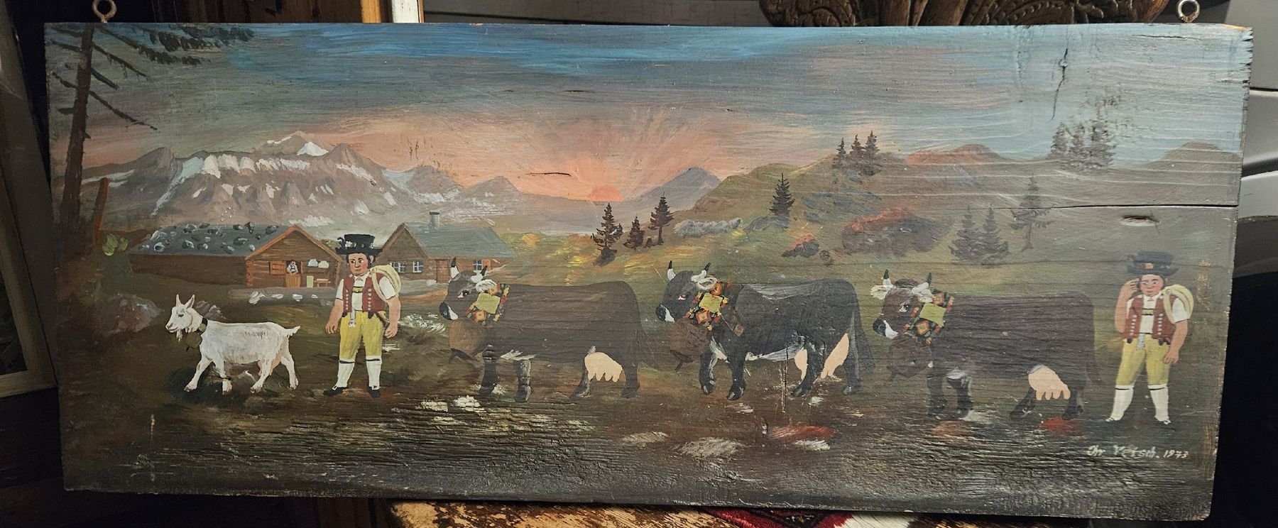 Tableaux: gemälde vetsch 1973 – D'occasion à Schwellbrunn par Omega-alpha