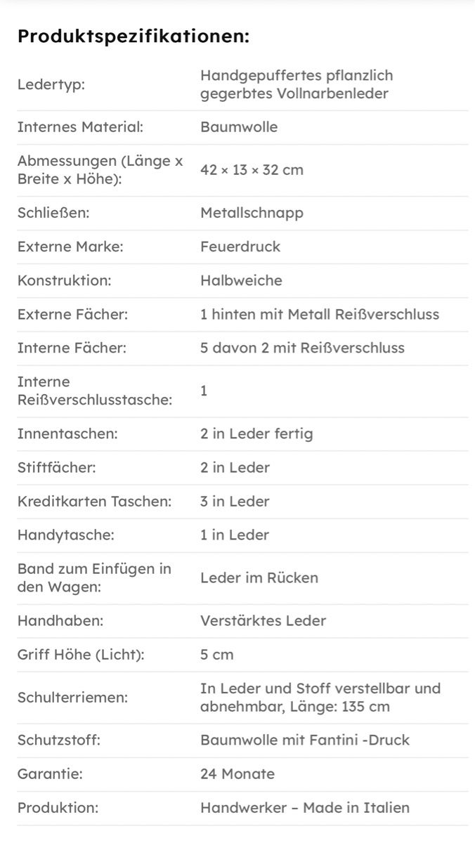 Valigie & Borse: Aktentasche aus Leder Nyse – Nuovo e nell'imballaggio originale da Wittenbach venduto da WWW.DRILUBAGS.CH 9