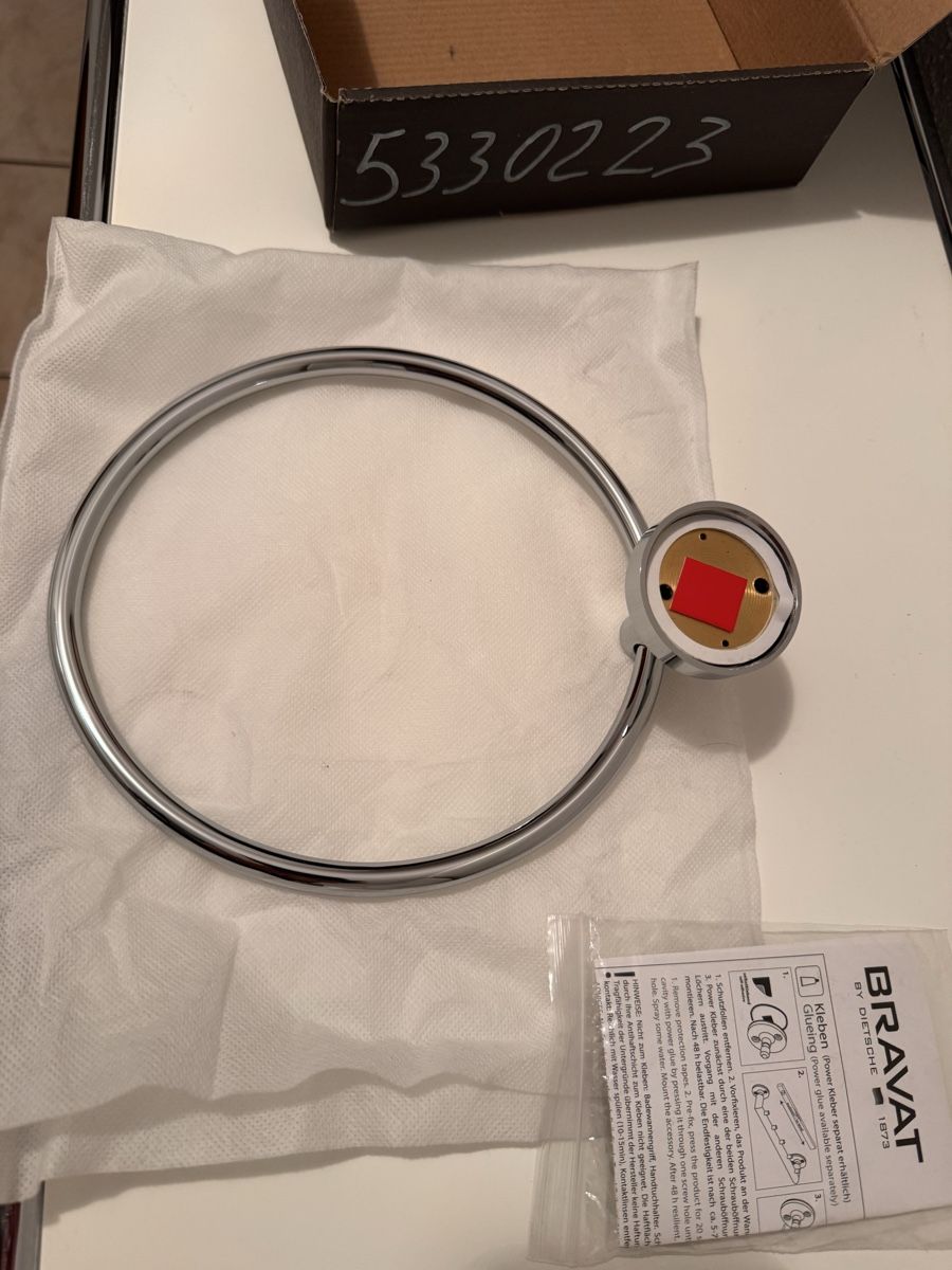 Portasciugamani: Bravat Varuna Handtuchhalter, Chrom, neu  – Nuovo e nell'imballaggio originale da Wilderswil venduto da Renaissance1 5