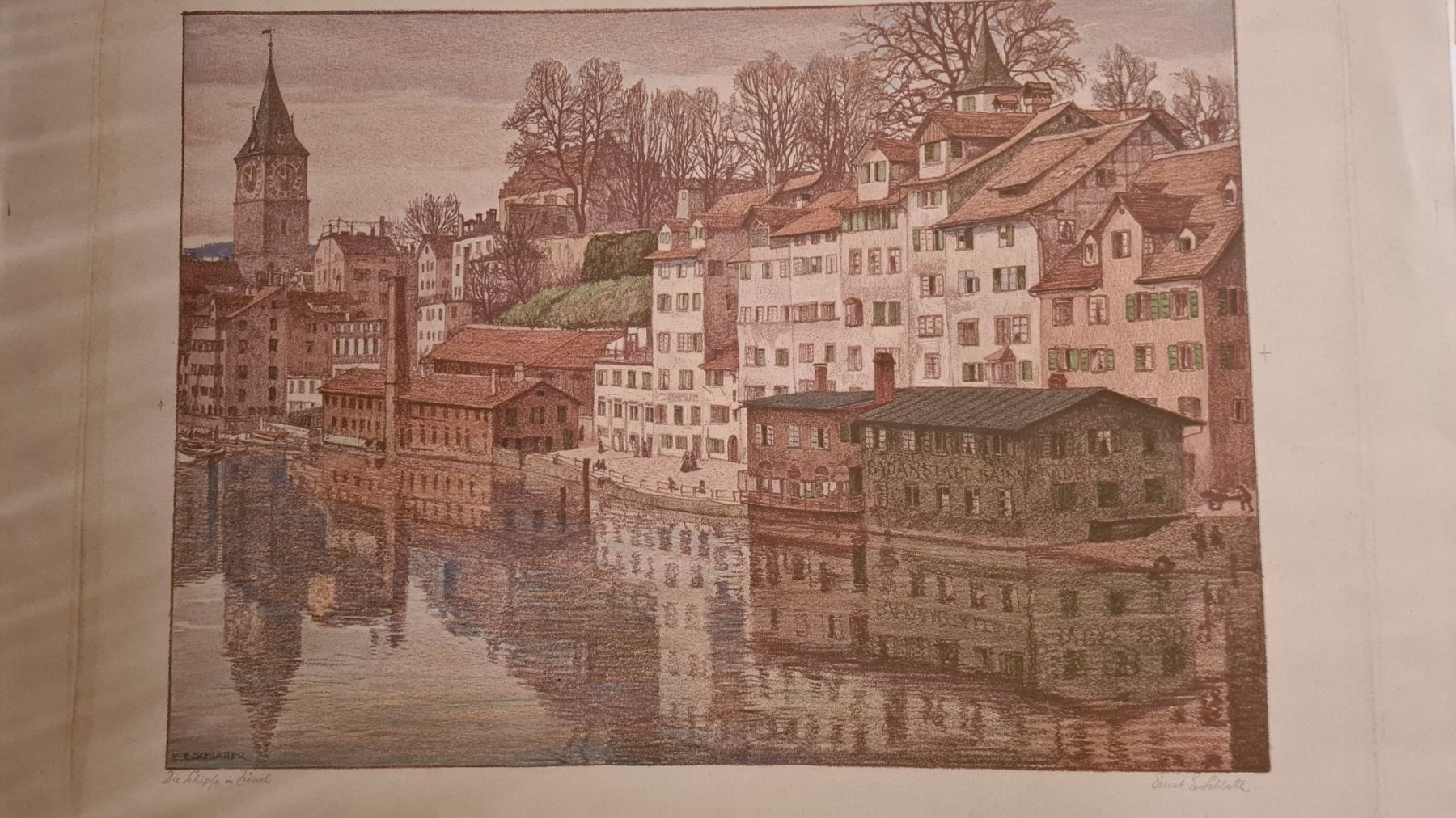 Poster & Bilder: Ernst Schlatter , Schipfe,73x61cm Blatt – Gebraucht aus Emmenbrücke von Kunstankaufverkauf9 3