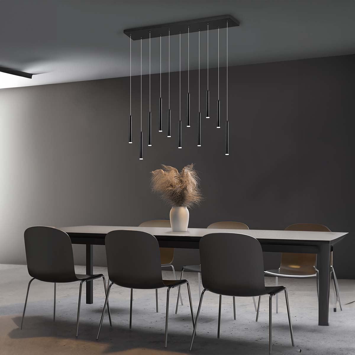 Lampadari & plafoniere: LED Pendelleuchte, Schwarz, 115 x 15 cm – Nuovo (secondo la descrizione) da Kreuzlingen venduto da Smart-Light 1