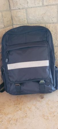 Laptop Rucksack schwarz mit reflektierenden Streifen