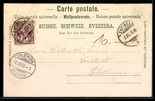 Cartes postales: AK Solothurn, St. Ursusmünster, 1898 – D'occasion à Berlin par bartko-reher 1