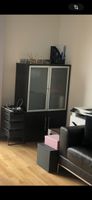 Ikea Schrank Vitrine Effektiv Glastür dunkel Holz Akten