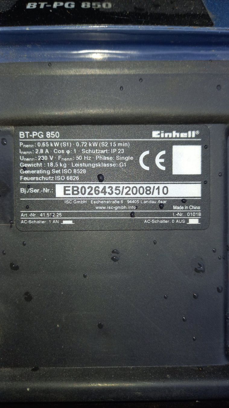 Einhell Stromgeneratoren: Stromgenerator Einhell, 650 Watt – Gebraucht aus Zuzgen von Besu1 1