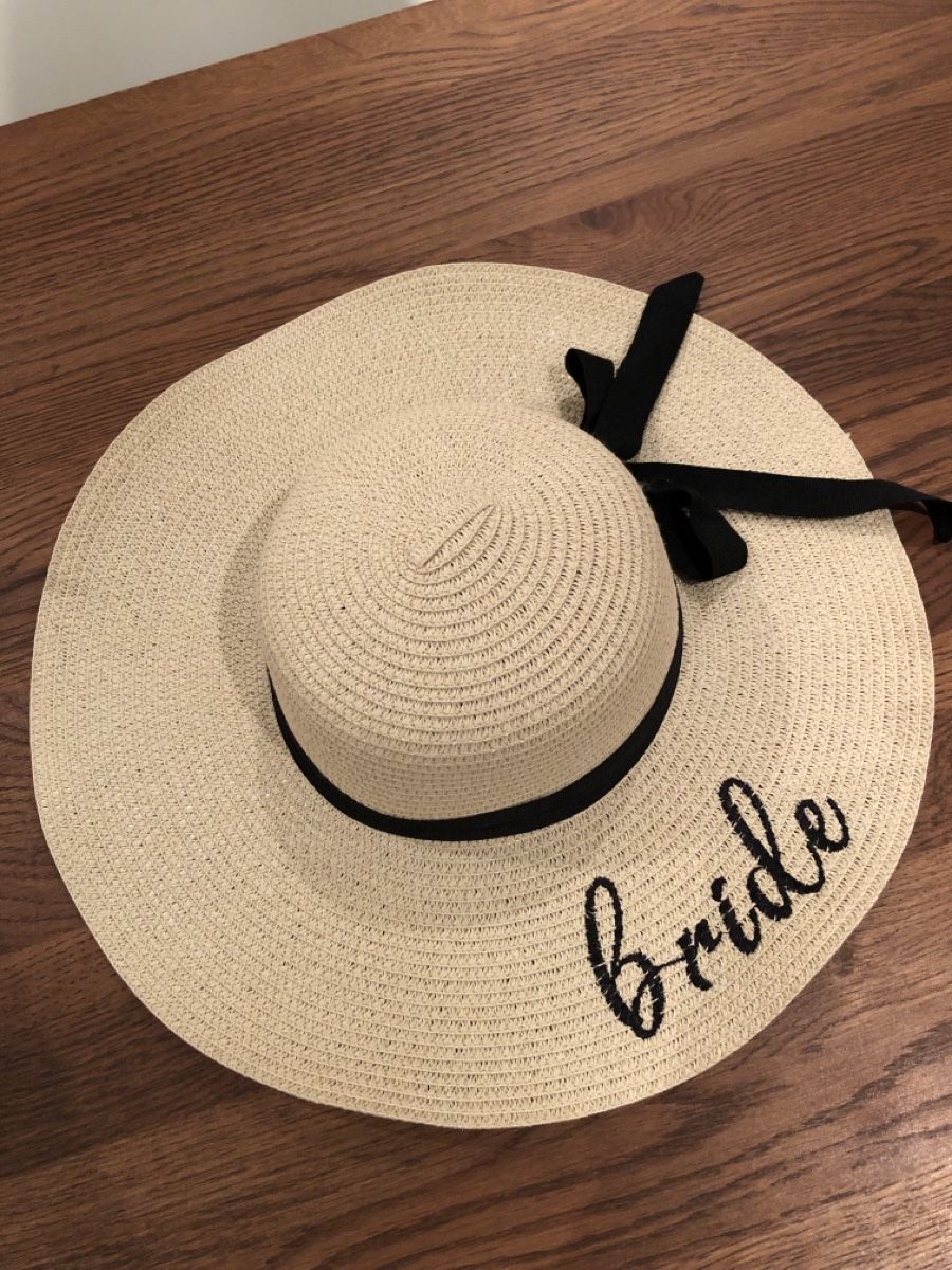 Copricapi, berretti & cappellini: Sommerlicher Strohhut "Bride" Hochzeit / Poltertag – Nuovo (secondo la descrizione) da Huttwil venduto da liwttuh