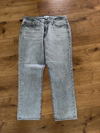 Jeans Frame Le Nouveau Straight grau Grösse 32 neuwertig