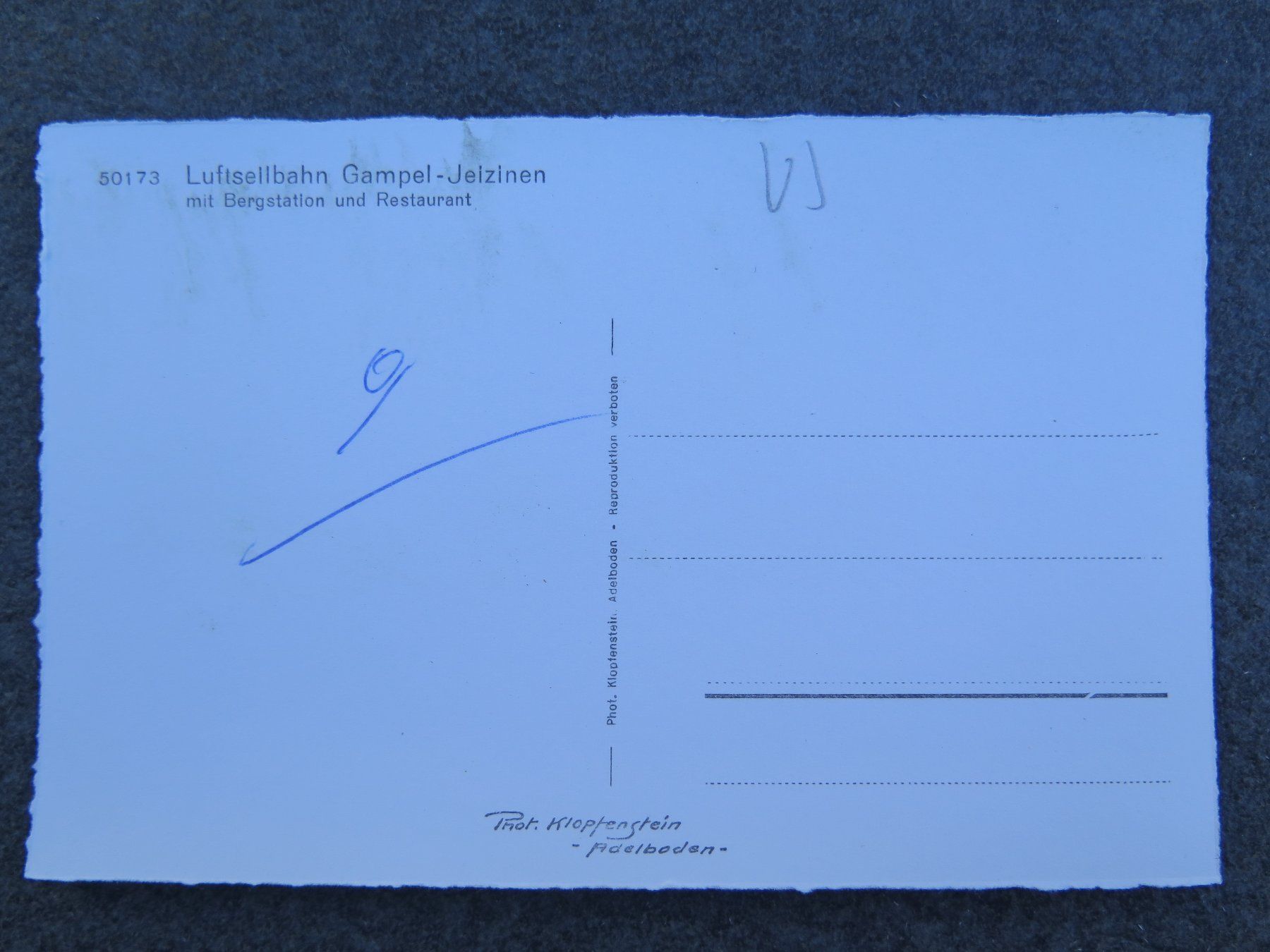 Cartes postales: GAMPEL-JETZINEN - LUFTSEILBAHN – D'occasion à Wittenbach par lipasal 1