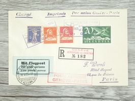 TR105 Enveloppe + Timbre Suisse 1925