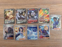 4x Pokémon und 4 Trainer Karte Deutsch