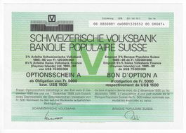 Schweizerische Volksbank - Optionsschein